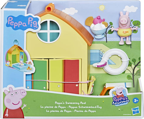 Peppa Pig Peppa’s Adventures Peppa’s Swimming Pool Fun Playset Preschool Toy, includes 1 Figure and 4 Accessories, Ages 3 and Up...