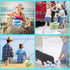 Beach Sand Toy Bucket for Kids Adults, Sandbox Beach Pail Sand Buket, Foldable Pail Bucket with Mesh Bag, Collapsible Buckets Multi Use for Garden...