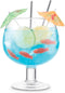 Final Touch Fishbowl Glass - Extra Large Unique Drinking Cup for Oversized Margaritas, Daiquiris, Blue Lagoons - 44 Oz Fun Drinkware with Thick St...