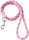 HonestBaby Collars and Leash Sets Braided and Vegan Suede for Dogs Organic Cotton for Pets, Soft Pink/Bright Pink, One Size...