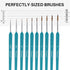 10Pcs Miniature Paint Brushes, Detail Fine Tip Paint Brushes Set with Ergonomic Handle - Suitable for Acrylic Painting, Oil, Watercoloring, Face, ...