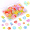 70 Pcs Mixed Candy Charms Soft Jelly Sugar Resin Flatback Beads Pendants Mini Assorted Jelly Buttons Heart Star Candy Bear Doughnut Shaped Charm w...
