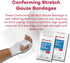Dealmed 6" Sterile Conforming Stretch Gauze Bandages, 4.1 Yards Latex Free Stretched Dressing Wrap, Medical Non-Adherent Wound Care Mesh Bandages ...