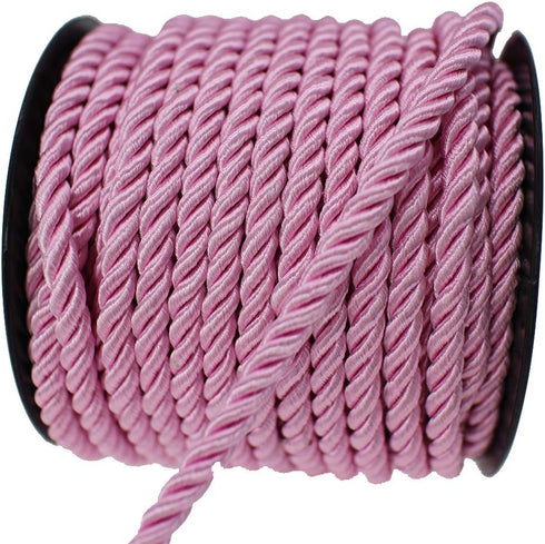 PAMIR TONG 5mm 3 Braided 20 Yards Cord Thread Decorative Twisted Satin Polyester Twine Cord Rope String Thread Shiny Cord Choker Thread DIY Cord J...