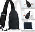 Sling-Bag Crossbody-Bag Women-Men Backpack-Daypack - Hiking Chest Travel with Water Bottle Pocket Portable Hiking Daypacks For Women Black...