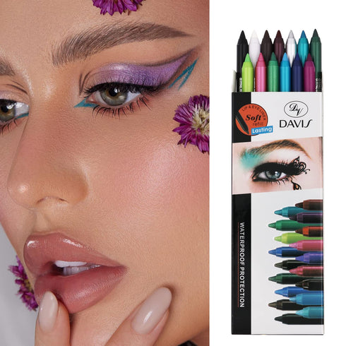 13 Colors Eyeliner Pencil Colorful Eye Shadow Pencil Eyebrow Pen Glitter Matte for Women Eye&Lip Liner Professional Eye Makeup...
