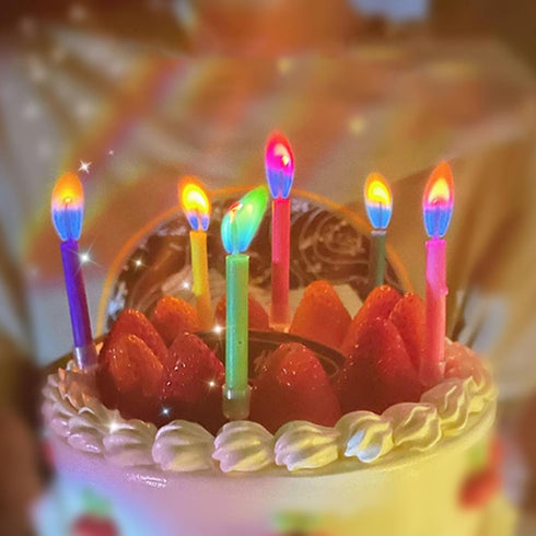 Birthday Cake Candles Happy Birthday Candles Colorful Candles Holders Included (24pcs)...