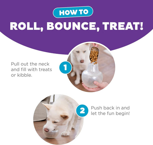 Outward Hound Snoop Interactive Treat Dispensing Dog Toy, Large, White...