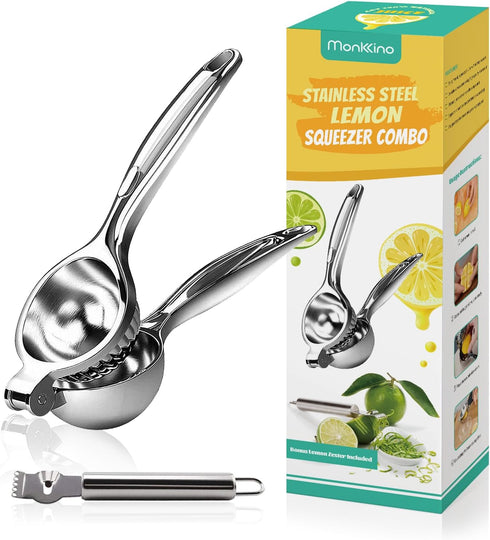 Lemon Squeezer, Lemon Squeezer Juicer, Citrus Juicer Handheld, Metal Lemon Hand Press, Lime Squeezer Bar Tool, Manual Citrus Press w/Stainless Ste...