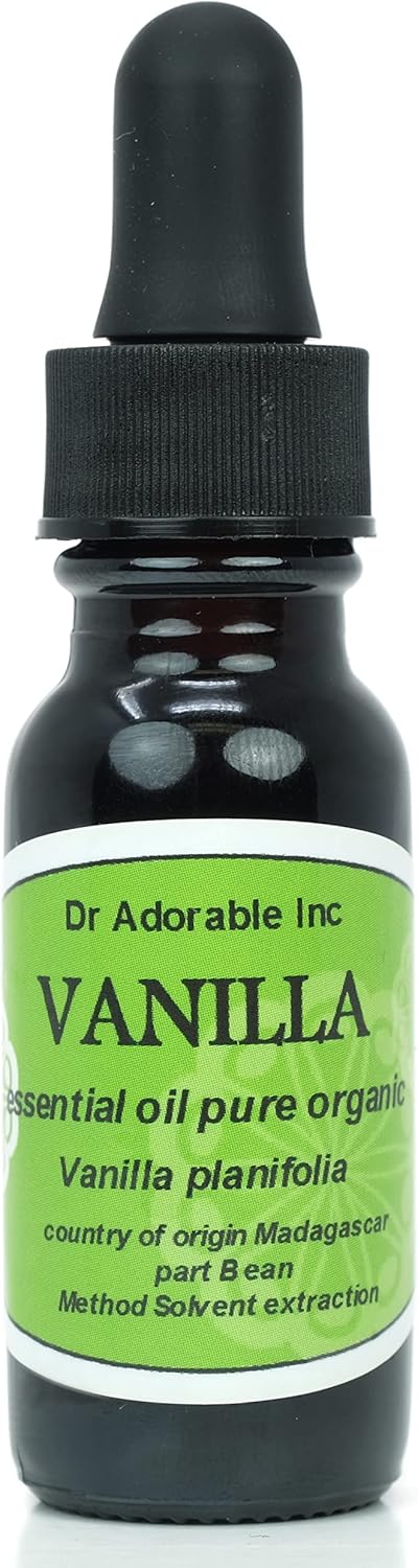 Dr Adorable - 0.6 oz with dropper - Vanilla Absolute Essential Oil - 100% Pure Natural Organic...