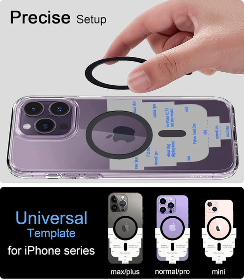 Metal Ring Adhesive Sticker Rings for iiPhone 12 13 14 15 Case Converter Kit Accessories, Magnetic Car Magnet Mount Adapter Metal Rings (not Magne...