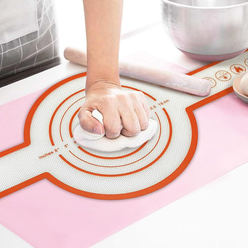 Silicone Baking Mat for Dutch Oven, Silicone Bread Sling with Long Handles Reusable Sourdough Bread Baking Supplies (Orange)...