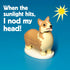 Kikkerland Solar Powered Corgi Dog Figurine: Fun Animal Decor for Home & Kitchen, Office Desk, Garden, Car – Great Novelty Toy Statue, Display She...