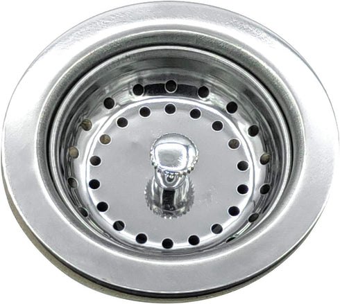 Basket Strainer 4 Inch Kitchen Sink Steel Drain with ABS Base and Removable Strainer Assembly, for American Standard Kitchen Sink with 3-1/2 Inch ...
