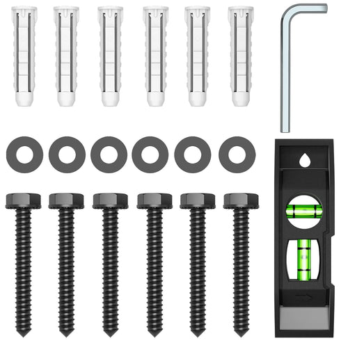 HOME VISION Lag Bolt Kit for TV Wall Mount, Including M7x55mm Lag Bolts, Wall Anchors, Washers, Allen Key, Bubble Level, for Wood Stud/Brick/Concr...
