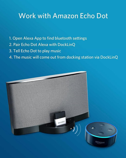 DockLinQ 30 pin Bluetooth 5.0 Adapter Receiver for Bose Sounddock and Other 30pin iPod iPhone Music Docking Station...