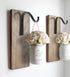 Mkono 6 Pack Iron Wall Hooks for Hanging Plant Lanterns, Plant Hanger Fence Metal Bracket for Bird Feeders, Wind Chimes, Mason Jar Sconces, Light ...