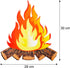 2 Set Fake Fire 12 Inch Tall Artificial Fire Fake Flame Paper 3D Decorative Cardboard Campfire Centerpiece Flame Torch for Campfire Party Decorati...