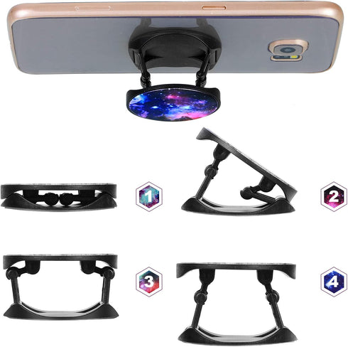 Weewooday 10 Pieces Phone Grip Holder Nebula Collapsible Phone Holder Self-Adhesive Sublimation Phone Holders for Smartphone and Tablets......