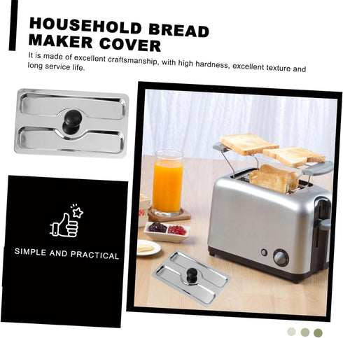 1pc Toaster Cover Small Appliance Cover Toaster Appliance Top Toaster Top Cover Lid for a Toaster Toasters Bread Maker Upper Cover Stainless Steel...