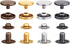 100 Set Snap Fasteners Leather Snaps Button Kit Press Studs with 4 Pieces Fixing Tools, 12.5 mm in Diameter...