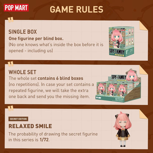 POP MART Spy × Family Anya's Daily Life Series Figures, Spy Blind Box Figures, Random Design Action Figures Collectible Toys Home Decorations, Hol...