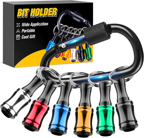 Stocking Stuffers for Men Adults Bit Holder Tools Gifts for Men Gifts Christmas 1/4 Hex Shank Socket Screwdriver Drill Bit Holder Keychain Impact ...