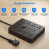 Power Strip Surge Protector with 9 Outlet 3 USB Ports, Fireproof Desktop Charging Station with Flat Plug Wall Mount 5 ft Long Extension Cords for ...