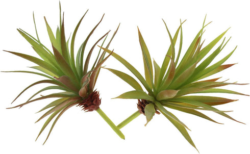 LJY 2 Pieces Realistic Artificial Faux Succulent Yucca Vera Greenhouse Small Plants Unpotted for Home Garden Decoration (Autumn Green)...