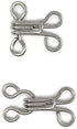 Dritz 90-3-65 Hook & Eye Closures, Nickel, Size 3 14-Count...