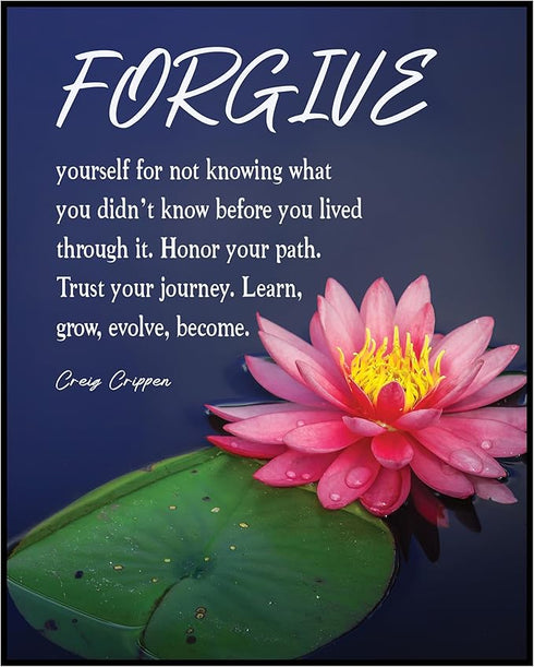 Posterizer 1 pcs-Forgive Yourself for not knowing-Creig Crippen-Spiritual-Quotes-Motivational & Inspirational Art-Gift For Buddhism Meditation phi...