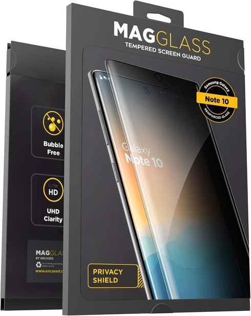 magglass Galaxy Note 10 Privacy Screen Protector - Anti Spy Fingerprint Resistant Tempered Glass Guard for Samsung Note 10 (Case Compatible) (NOT ...