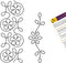Quilting Creations Stencils for Machine and Hand Quilting - 2 Quilting Stencils for Border Patterns | Ginger Flower Border, Flower Plastic Quilt S...