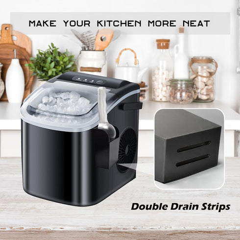 2 Pack Black Ice Scoop Holder, Ice Maker Scoop Holder for Counter Top Ice Makers and Machines...