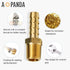 AOPANDA Brass Hose Barb Fitting, 3/8" Hose Barb to 3/8" NPT Male Air Hose Barb Fittings, Barbed Air Hose Repair Fitting Adapter Kit, 5 Pcs Hose Cl...