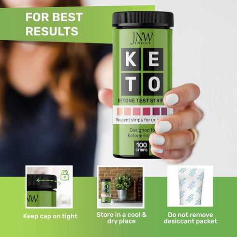 Ketone Test Strips, 100 Keto Test Strips for Keto, Low Carb Diet - Urine Test Strips, Ketosis Test Strips Urine, Keto Strips, Ketone Urinalysis Te...