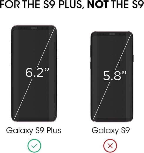 amFilm Glass Screen Protector for Samsung Galaxy S9 Plus, 3D Curved Tempered Glass, Dot Matrix with Easy Installation Tray, Case Friendly (Black)...