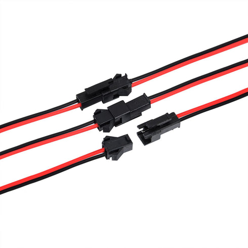 22 AWG JST SM 2 Pin Plug Male and Female Connector Adapter with 135 mm Electrical Cable Wire for LED Light, 20 Pairs...