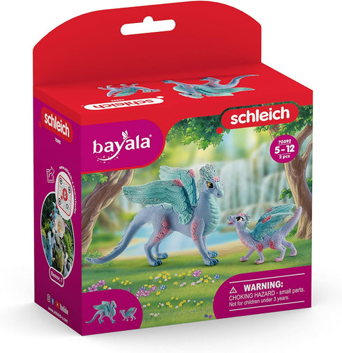 Schleich Bayala Toys and Figurines - Flying Flower Mother and Small Baby Dragon, Action Figure Kid Toys and Dolls, Girls and Boys Ages 5 and Above...