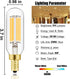 Leools E12 LED Bulb Dimmable 6W Equal 60 watt Light Bulb Soft White 3000K T6 T25 E12 Candelabra Bulb 60 watt for Chandeliers,Ceiling Fan,Pendant,W...