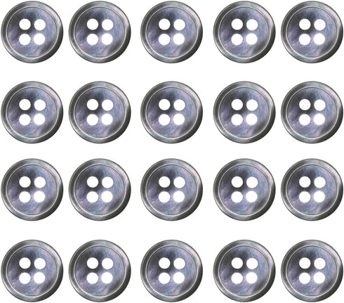 20 Pieces Genuine Grey Smoke Mother of Pearl Buttons for Women Men Shirts Dresses Polo DIY Sewing Craft (10MM)...