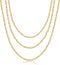 Barzel 18K Gold Plated Mariner Layered Necklace, 16-20 inches, with a 2 inch extension, Layered Necklace for women, High Polish Finish, Made In Br...