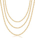 Barzel 18K Gold Plated Mariner Layered Necklace, 16-20 inches, with a 2 inch extension, Layered Necklace for women, High Polish Finish, Made In Br...