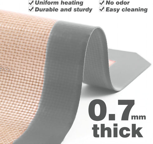 3-Pack Non-Stick Reusable Silicone Baking Mat - Perfect for Oven, Great for Baking Cookies, Macarons, Pizza - Food-Grade Kitchen Silicone Baking S...