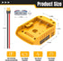 Power Wheels Battery Adapter with USB Ports & XT60 Port, Fit for DeWalt 20V Battery, Power Adapter for Mobile Devices, Electric Vehicles, DIY Proj...