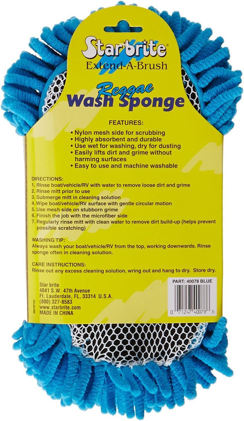 STAR BRITE Sponge-Micro Fiber Reggae (Blue) (040078)...