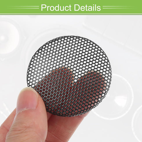 ACROPIX Universal 1.5 Inch Speaker Grills Mesh for Audio Subwoofer 45x4mm Grille without Frame Black - Pack of 2...