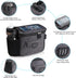 Bike Handlebar Bag,Large Bicycle Front Storage Pouch Bag,6.5 inch Transparent Pouch with Shoulder Strap...