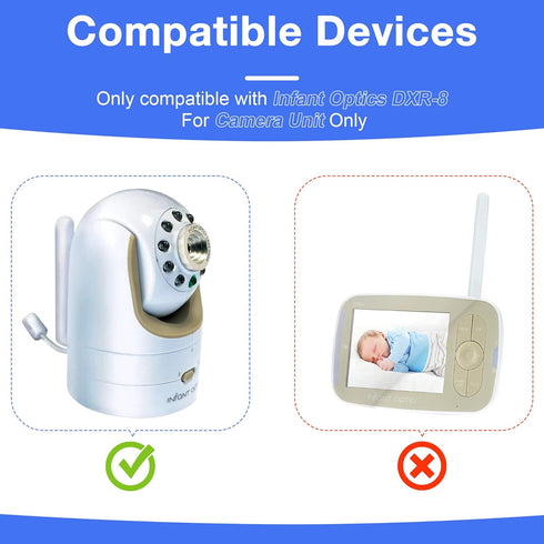 Charger for Infant Optics DXR-8, 5.9 V Power Cord Adapter Compatible with Infant Optics DXR-8 Baby Camera Monitor Unit Replacement, white...
