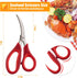 Kitchen Seafood Scissor for Crab Legs, 4 Pack Crab Leg Lobster Shell Cracker, Lobster Shrimp Crayfish Crawfish Scissors Fish Scissors, Seafood Cra...